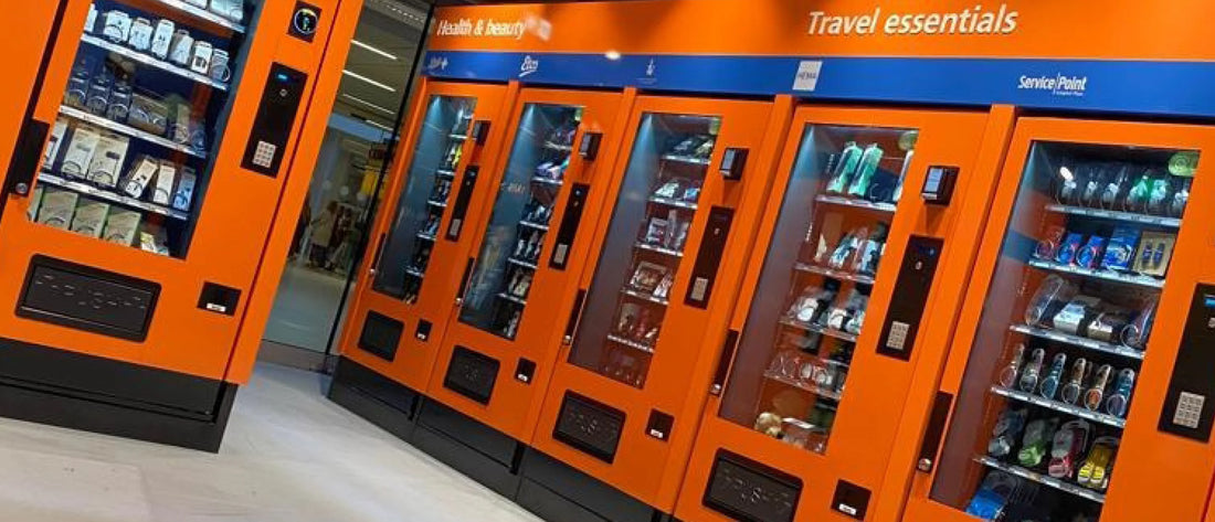 De vending machines bij Gate 24/7 op Schiphol Airport