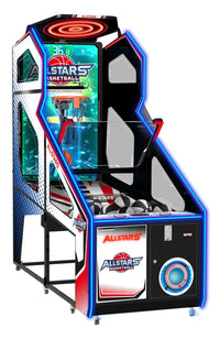 SEGA Allstars Ultimate Disc Basketball arcadeautomaat met verlichte basket, scorebord en ballenbaan