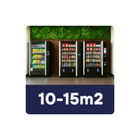 Automatenshop Compact Touch met drie verkoopautomaten voor snacks en dranken, voor 10 tot 15 m2