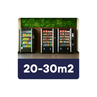 Automatenshop Profi Touch met drie verkoopautomaten voor snacks en dranken, voor 20 tot 30 m2