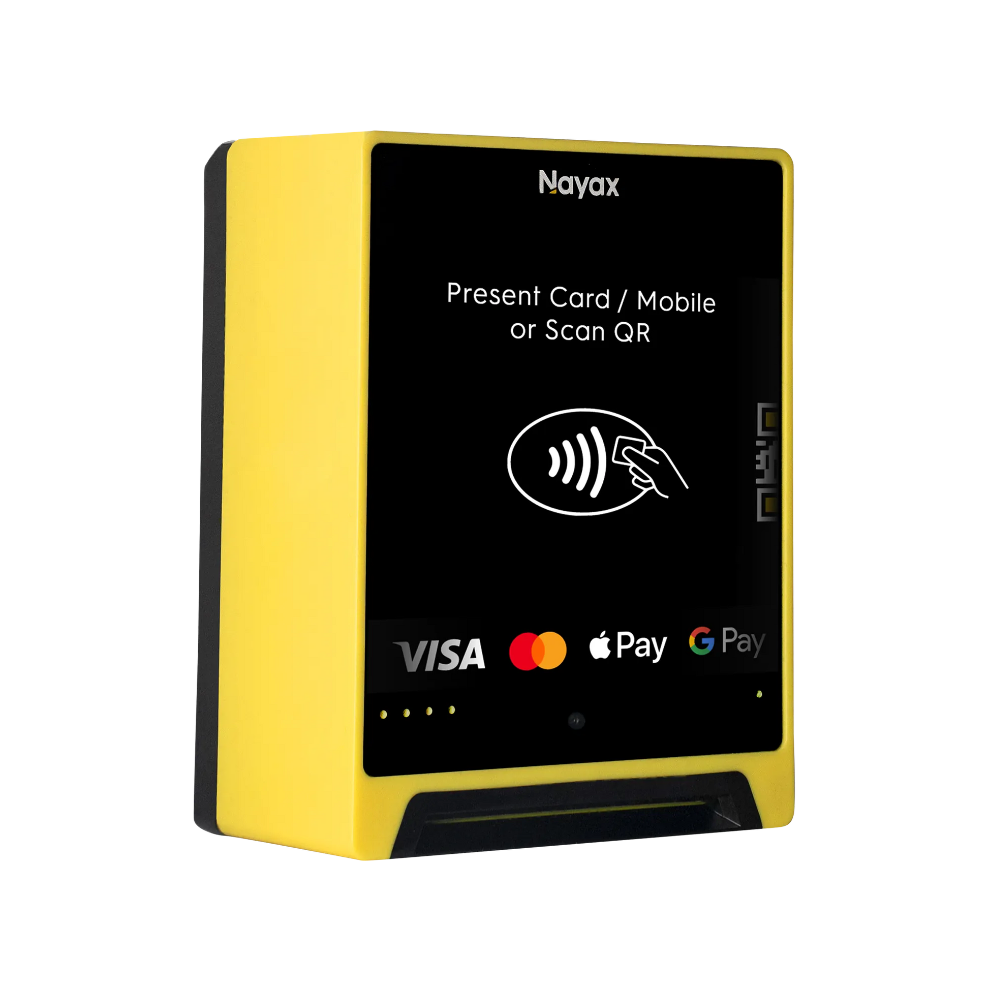 Nayax VPOS Media 4 contactloos betaalsysteem met VISA, Mastercard, Apple Pay en Google Pay