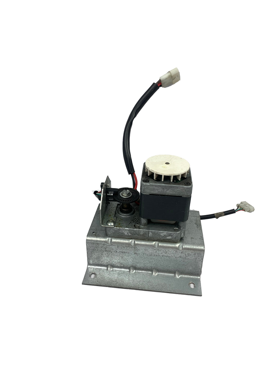 Gebrauchte Antriebsmotor-Baugruppe C4321220 (230V) auf Montagehalterung, Ersatzteil für Crane Shopper Automat